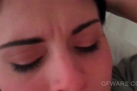 Teen babe sucking dick and taking it from behind in POV style