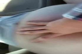 gorgeous ass girl gets my huge cock deep inside her in my car - TgirlSexMatch.com