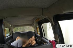 Amateur brunette fucked by fake driver
