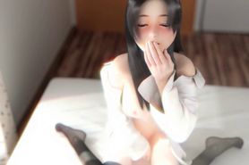 Animated babe gets mouth fucked