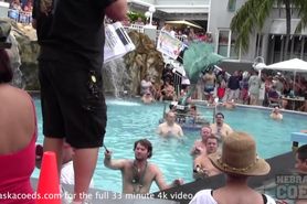 creamy wet tshirt contest at a pool bar in key west florida
