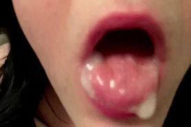 Sissy trap crossdresser daddy cums in mouth and swallow sissybritneylane