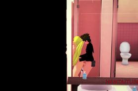 Naruto Hentai - Kiba Fucks Naruko (Naruto Girl) In a Toilet and cums inside