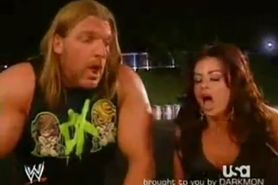 Triple H & Candice Michelle funny backstage of WWE