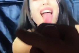BLACKPINK's Jennie sticking her tongue out for my cum.