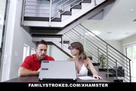 Familystrokes - Thick Teen Fucks Around With Stepdad And Mother