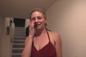 Blond with saggy tits masturbating part2