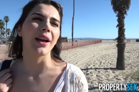 PropertySex - Hot Italian tourist fucks her American couch surfing host