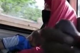 Cum for Hijab on Bus