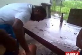 White slut groped in public by black guys - video 1