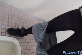 Watched asian pissing in public