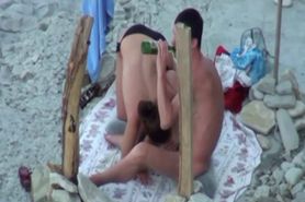 Nude beach spy video of cock sucking