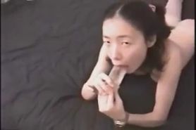 Amateur Petite Asian Girl Sucks and Fucks Big Cock