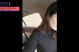 Super horny Hot jav chinese sexy model caught squirting in car