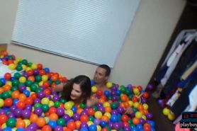 Game of balls party with college teens turns into orgy