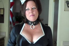 Sexy French Maid in self Bondage