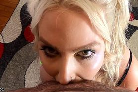 Blonde bimbo gets her throat and ass fucked