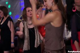 Horny girls in disco party. Anal and double penitration