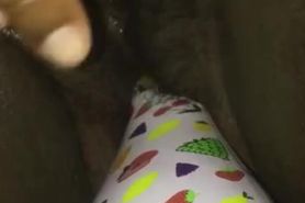 Stud let’s me bottle screw her while she play with her pussy till she cum!!!