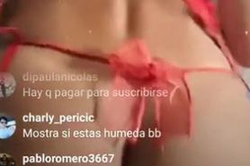 red underwear set shows everything - Live Instagram