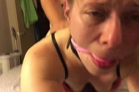 KITTENCHRISSY85 GAGGED COLLARED AND FUCKED BY DADDY