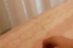 Greek wife masturbating and cumming at bed