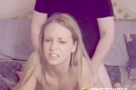 Adorable blonde fucked hard after having her pussy rubbed