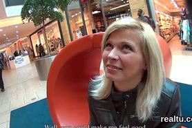 Stellar czech cutie was seduced in the shopping centre and poked in pov