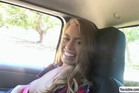 Stranded teen Jill Kassidy sucks cock for free ride
