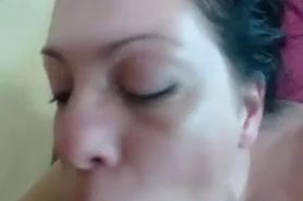 Used whore gets cum all over her face