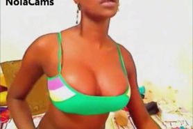 Ebony babe anal toying