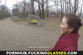 Fucking Glasses - Squirrel foretells hot anal sex