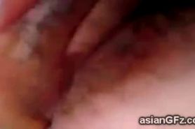 Sweet Asian teen tapes herself masturbating in shower