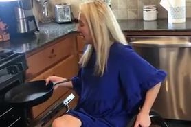 barefoot blonde paraplegic milf kitchen tour