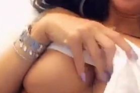 Hot girl with tattoos flashes her boobs and pussy on snapchat