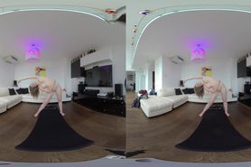 naked yoga stretching with fresh high school spinner teen ALIS VR180 virtual reality video