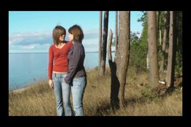 Lesbians Spanking in the Wood