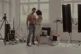 Busty art sexing in the backstage - video 1