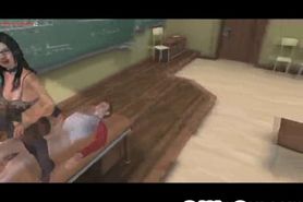 3D animation glasses slut - video 1