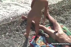 Young Couple Beauty Body Girl Beach Oral Sex Spycam