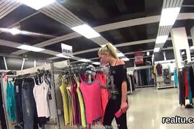 Enchanting czech kitten gets seduced in the mall and shagged in pov