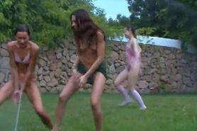Russian chicks watersports in the public - video 1