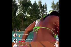 Megan Thee Stallion twerking and showing off her body on ig live