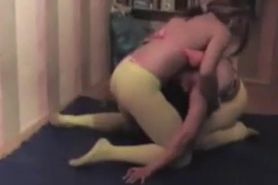 Russians in pantyhose rough fight