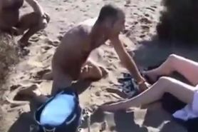 Beach Fap to Stranger Pussy Flasher