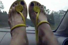 Goddess Lua - Feet on a Dashboard