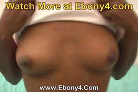Sexy Ebony Babe Shows Her Ass and Pussy