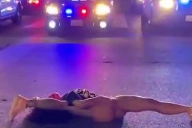 Bratty Ebony Slut Twerking For White Cops Viewing Pleasure  #BlueBonersMatter