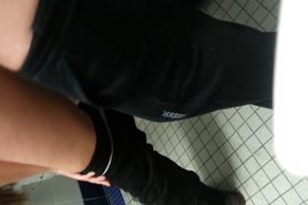 Fucking in public bathroom with college friend