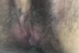 Hairy pussy pissing and cumming